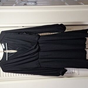 Lush (L) long sleeve black midi dress. Great condition